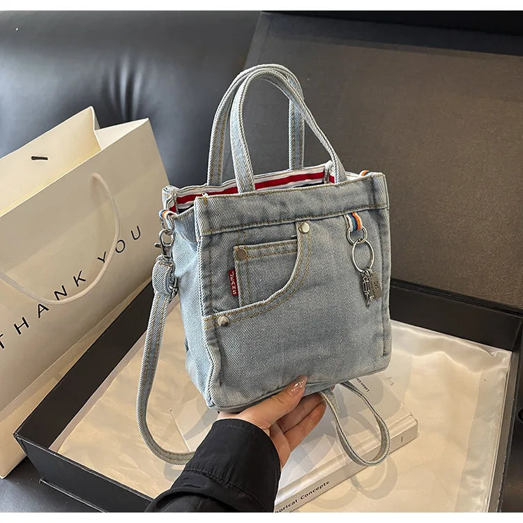 Ladies' Crossbody Bags | Creative Retro Washed Denim & Personalized Fashionable Versatile Handbags (High-quality Shoulder Bags for Girls) Luxegan
