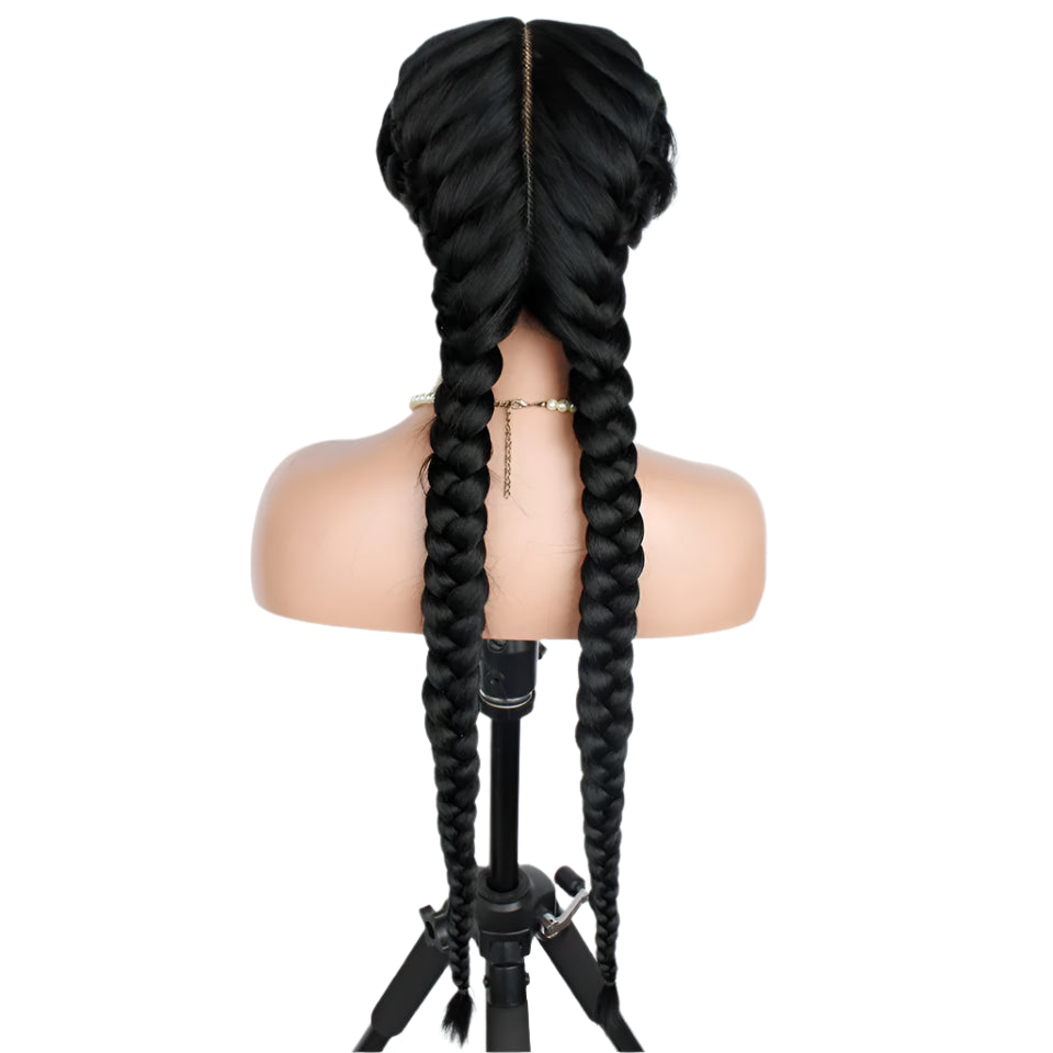 2 Braid Braided Wig | Senegalese Twists | Lace Front | Long Braids | Synthetic Hair | Black Women