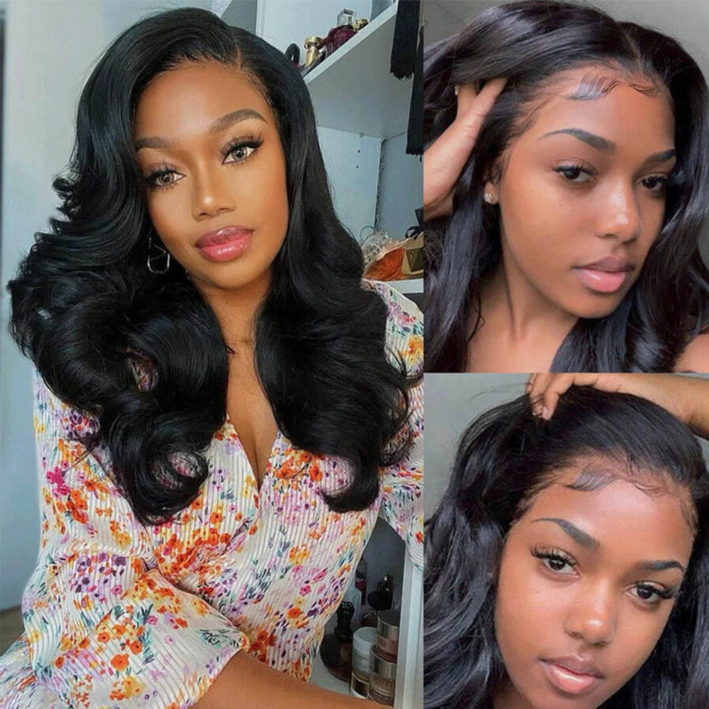 200% Density 13x4 Body Wave HD Transparent Lace Front Wig | Glueless Pre-Plucked Human Hair Luxegan