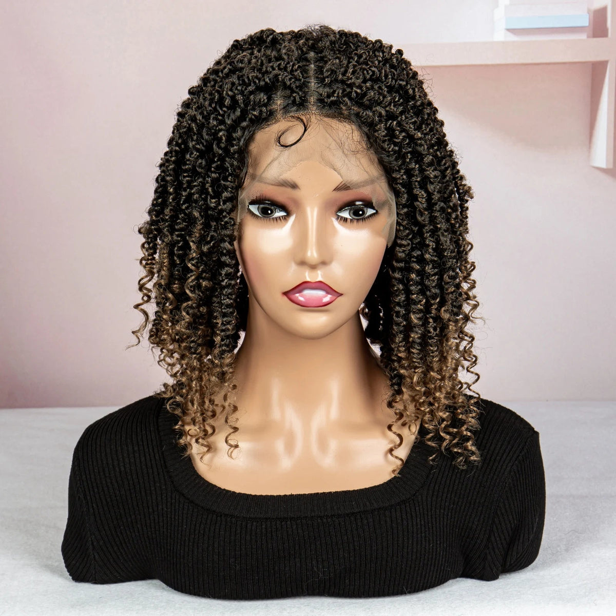 Dreadlocks Braided Wigs Lace Front Braided Wigs Short Box Braided Wigs for Women with Baby Hair Ombre Lace Braids Wigs Luxegan