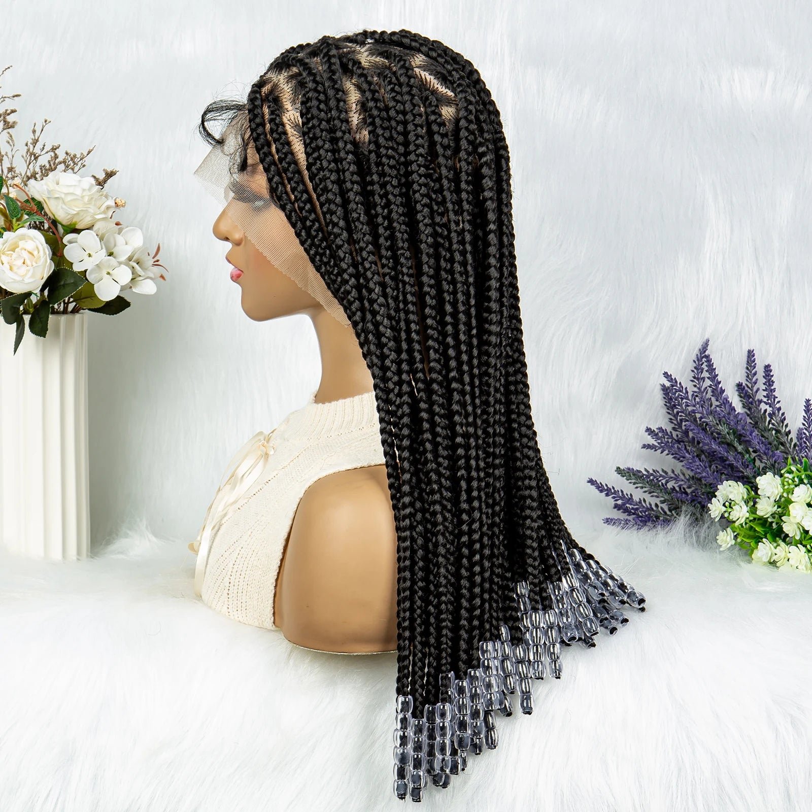 KIMA HD Full Lace Cornrow Braided Wig for Black Women Luxegan