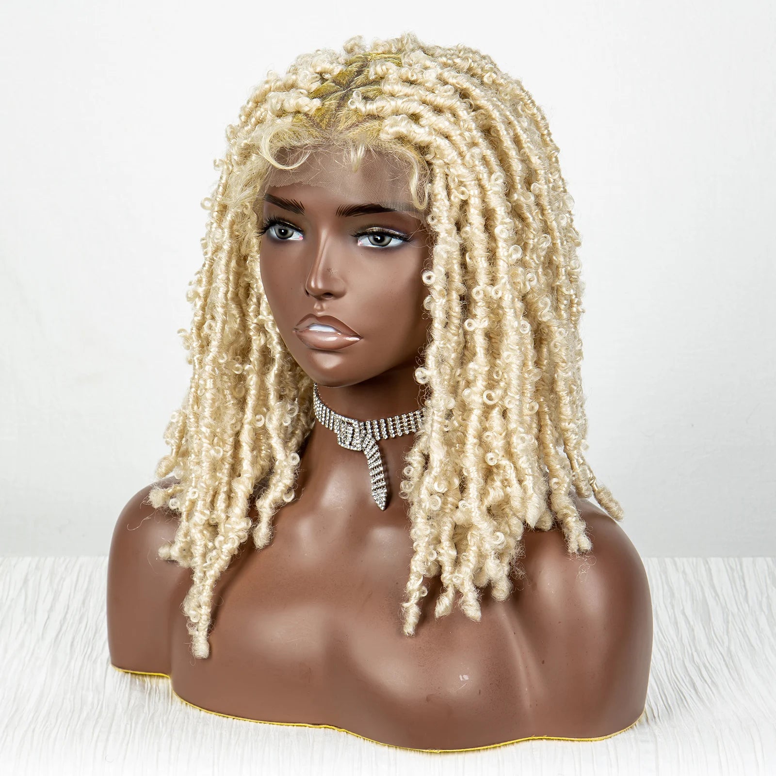 613 Blonde Butterfly Locs Braids Wig | Knotless Crochet | Full Lace Luxegan