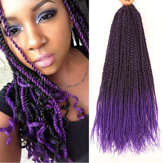 Full Star Senegalese Twist Crochet Braids | 30 Strands/Pack | Ombre Colors Luxegan