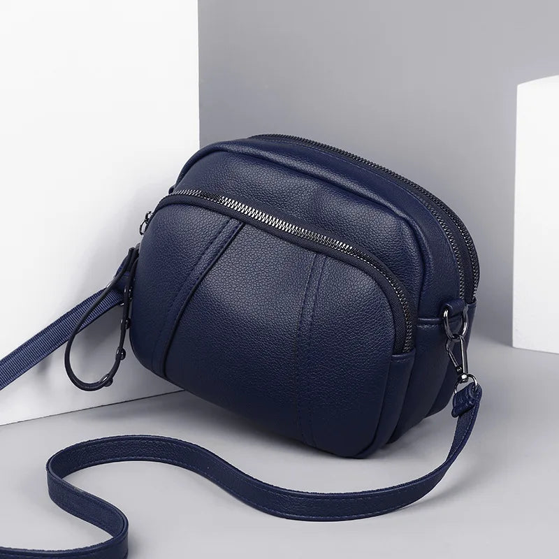 PU Leather Casual Crossbody Bag for Women | Shell Purse & Handbag (Lady Luxury Design Small Shoulder Messenger Bag) Luxegan
