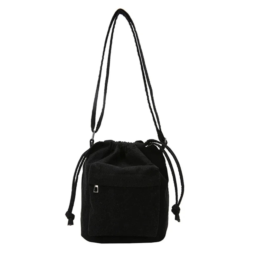 New Women's Bag | Korean Style Drawstring Bucket Bag & Casual Light Youth Crossbody Bag Luxegan