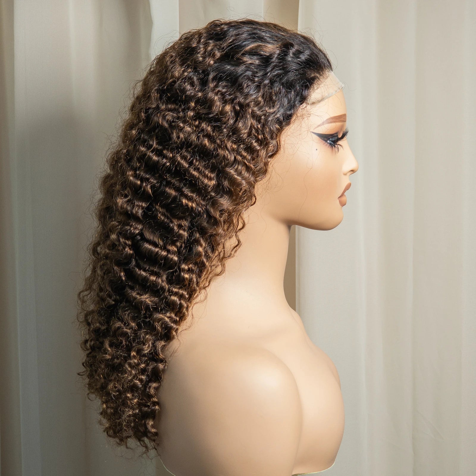 20" Deep Wave Double Drawn HD 5x5 Lace Closure Wig | Burmese Curly Remy Hair | 350% Density Luxegan