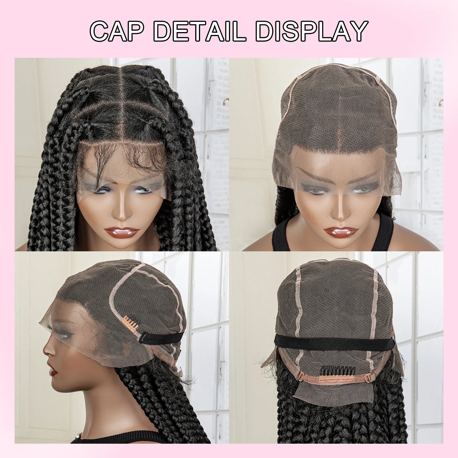 Jumbo Cornrow & Knotless Box Braids Wig | Full Lace | Baby Hair | Black Women Luxegan