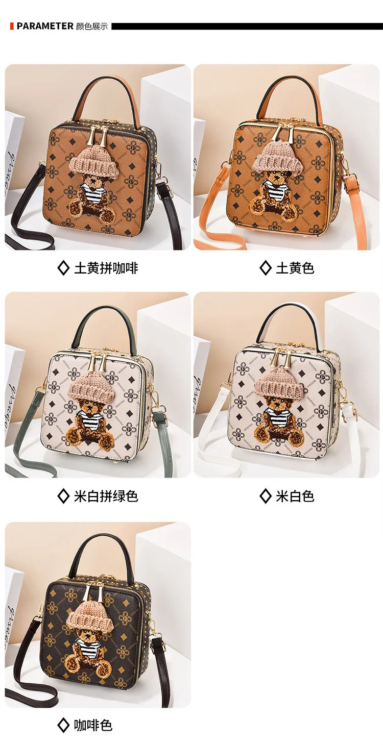 New Fashion Design Leather Women's Bag | Lady Commuter Small Square Bag & Hard Box Handbag Luxegan