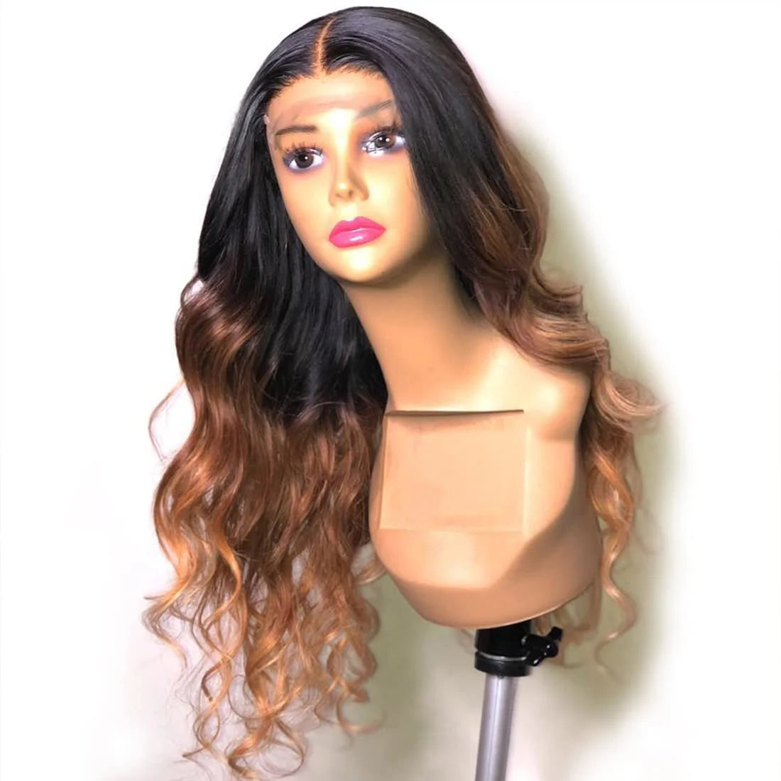 Ombre Body Wave Lace Front Wig | 180% Density Brazilian Remy Human Hair (13x4 & 4x4, Pre-Plucked) Luxegan