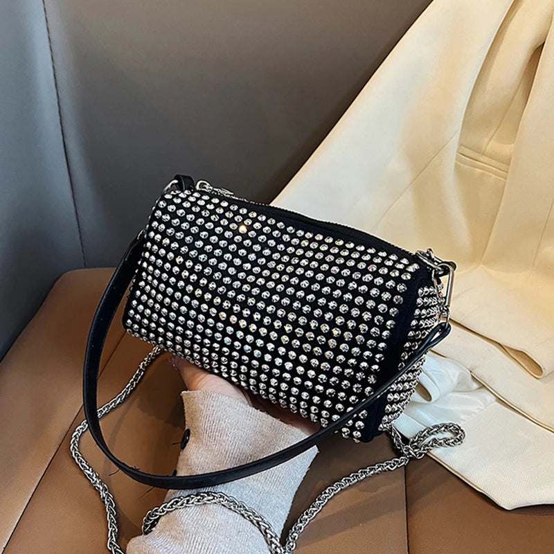 Plush Diamond Pillow Bag | Small Chain Crossbody Purse Luxegan
