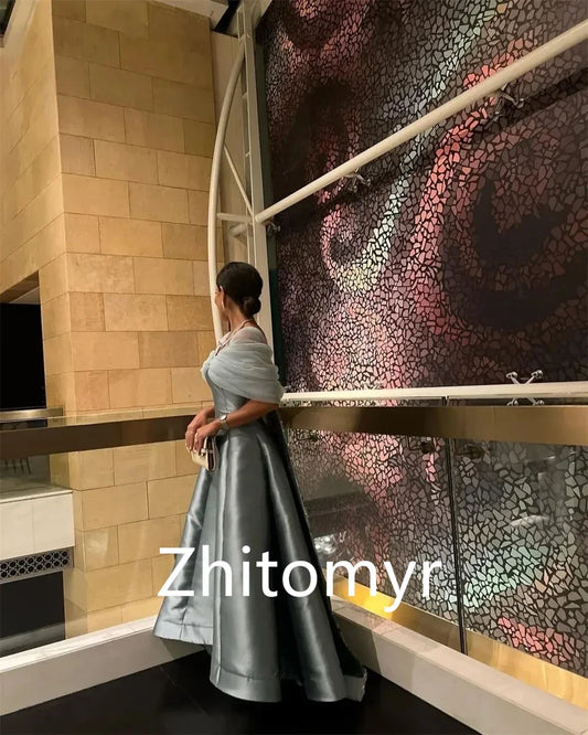 Vestido de noche de chifón con escote en V, elegante y brillante, hecho a medida, con cuentas, lentejuelas y cola de barrido/cepillo