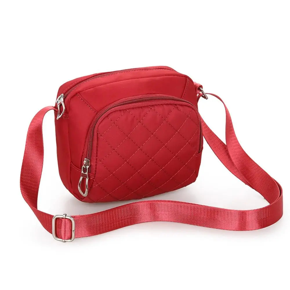 New Fashion Embroidery Shoulder Bag | Sophisticated Canvas Zipper Handbag | Elegant Square Crossbody Purse | "Dignified" Lightweight Tote for Versatile Daily Styling Luxegan