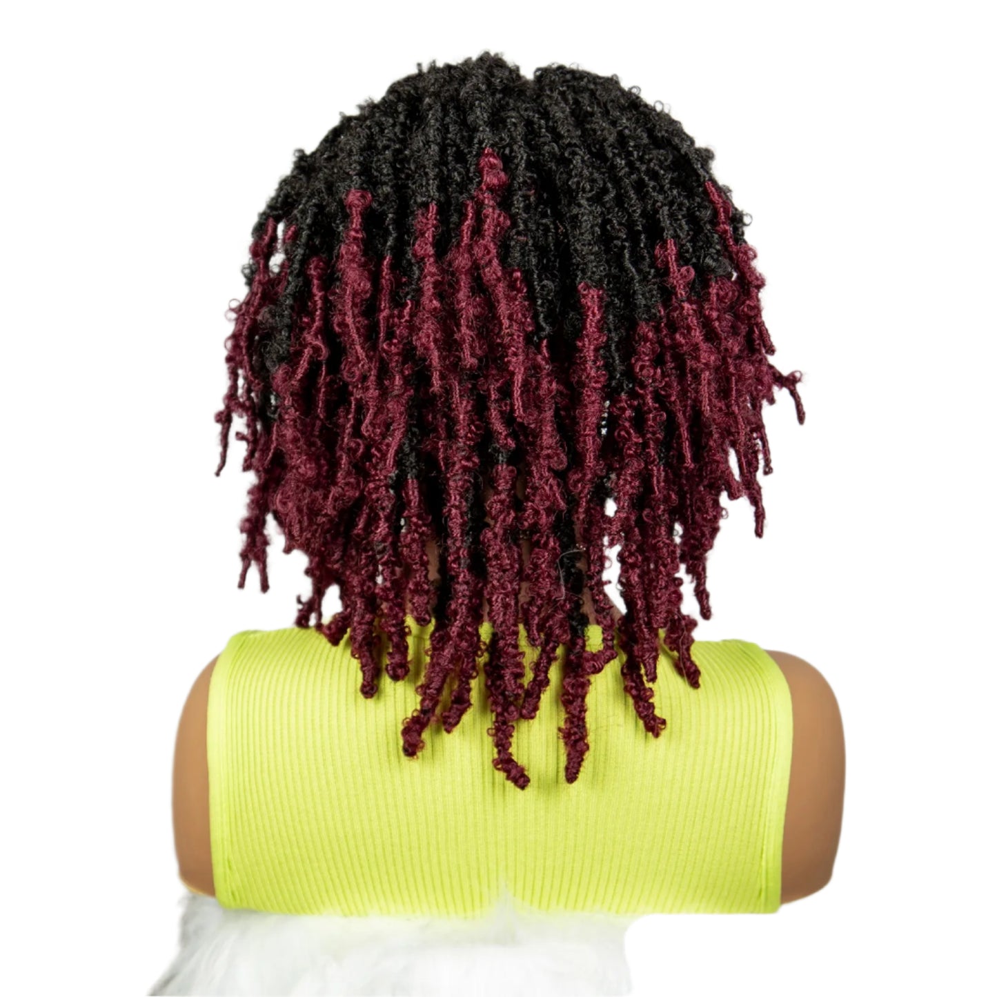 14 Inch Butterfly Locs Bob Wig | Transparent Lace Front Synthetic Braiding Hair (Crochet Braids) Luxegan