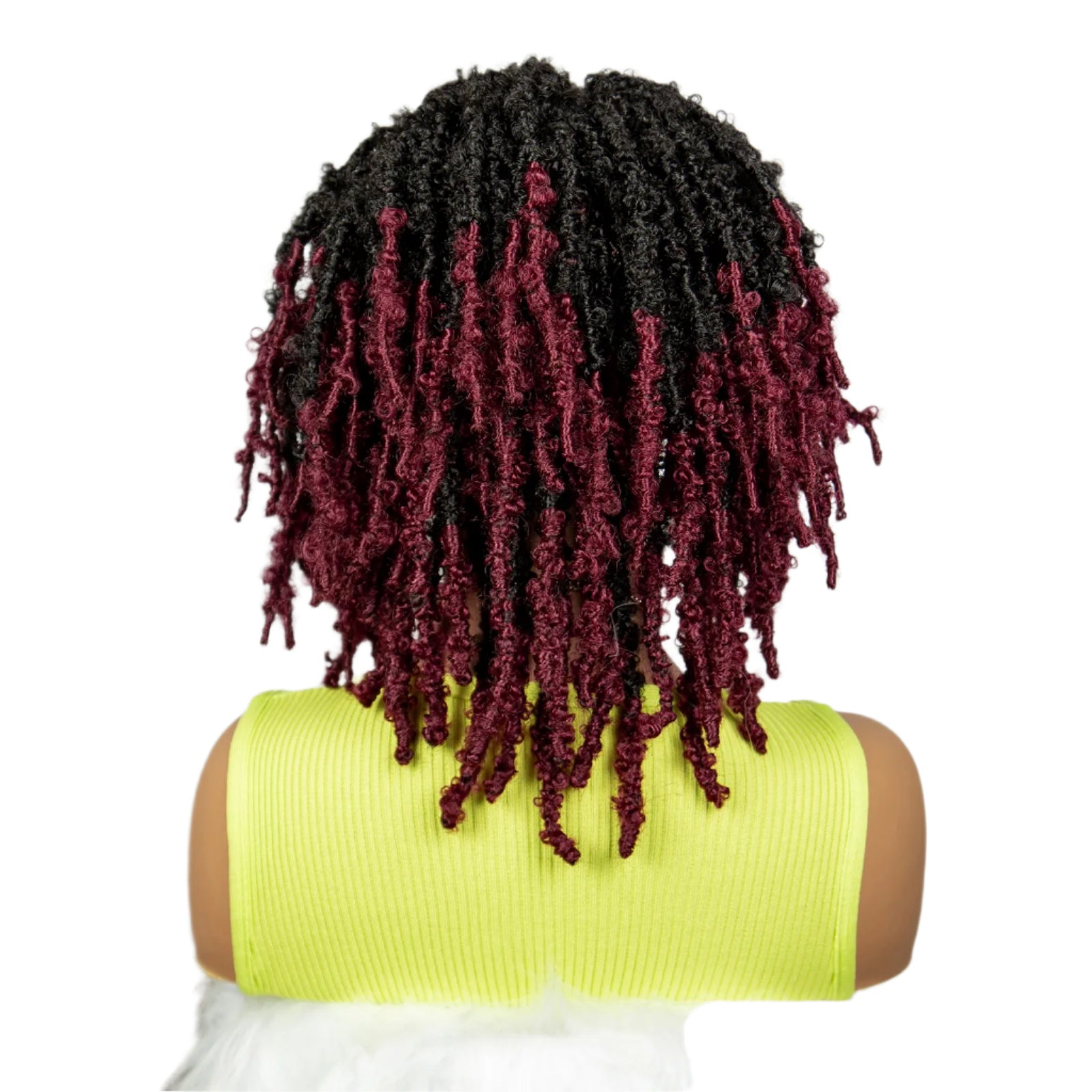 14 Inch Butterfly Locs Bob Wig | Transparent Lace Front Synthetic Braiding Hair (Crochet Braids) Luxegan