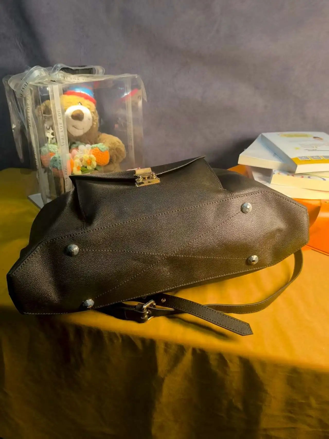 Women’s Black Fashion Shoulder Bag | Classic Designer Bucket Handbag | Elegant PU Leather Everyday Purse Luxegan