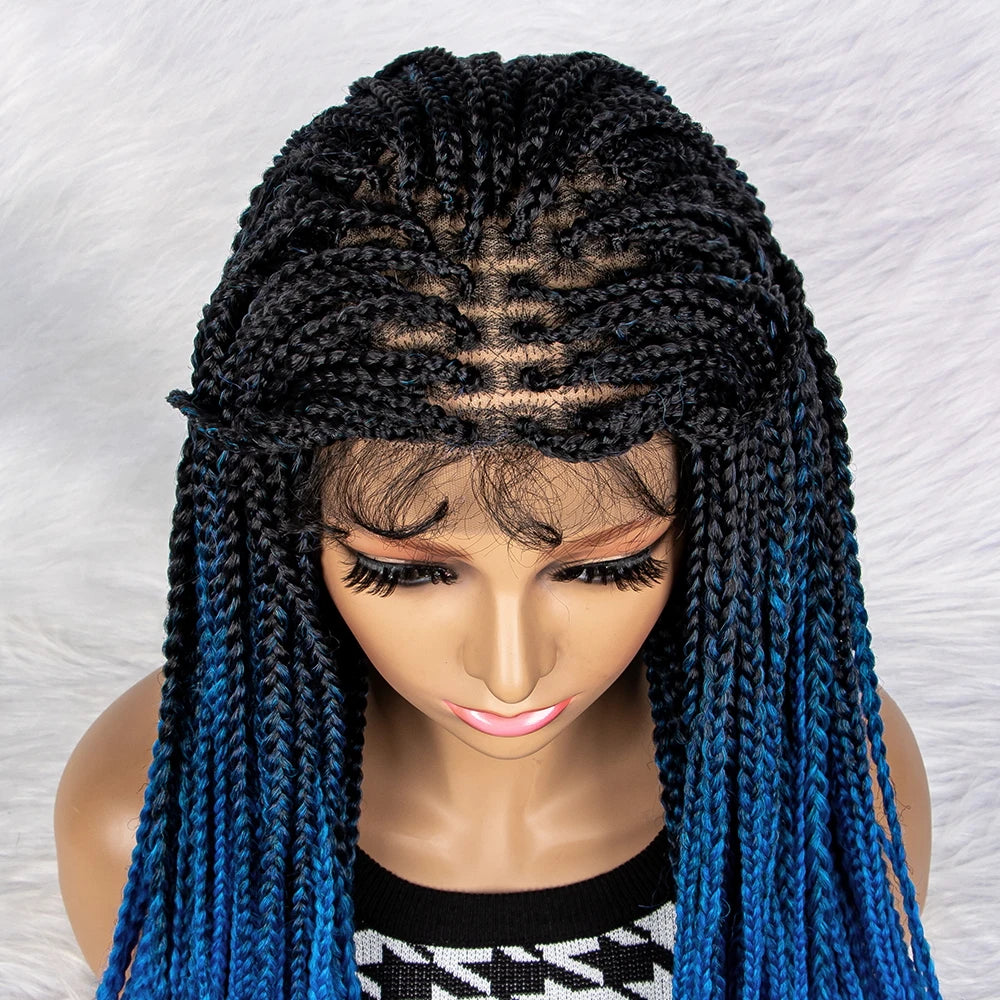 New HD Curly Goddess Box Braids Wig | Transparent Full Lace Luxegan