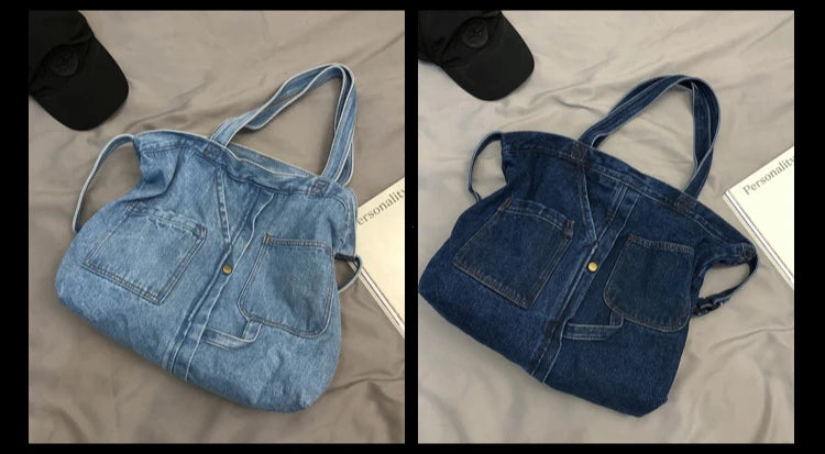 Denim Shoulder Bags for Women | Casual Jeans Bags & Designer Tote Luxegan