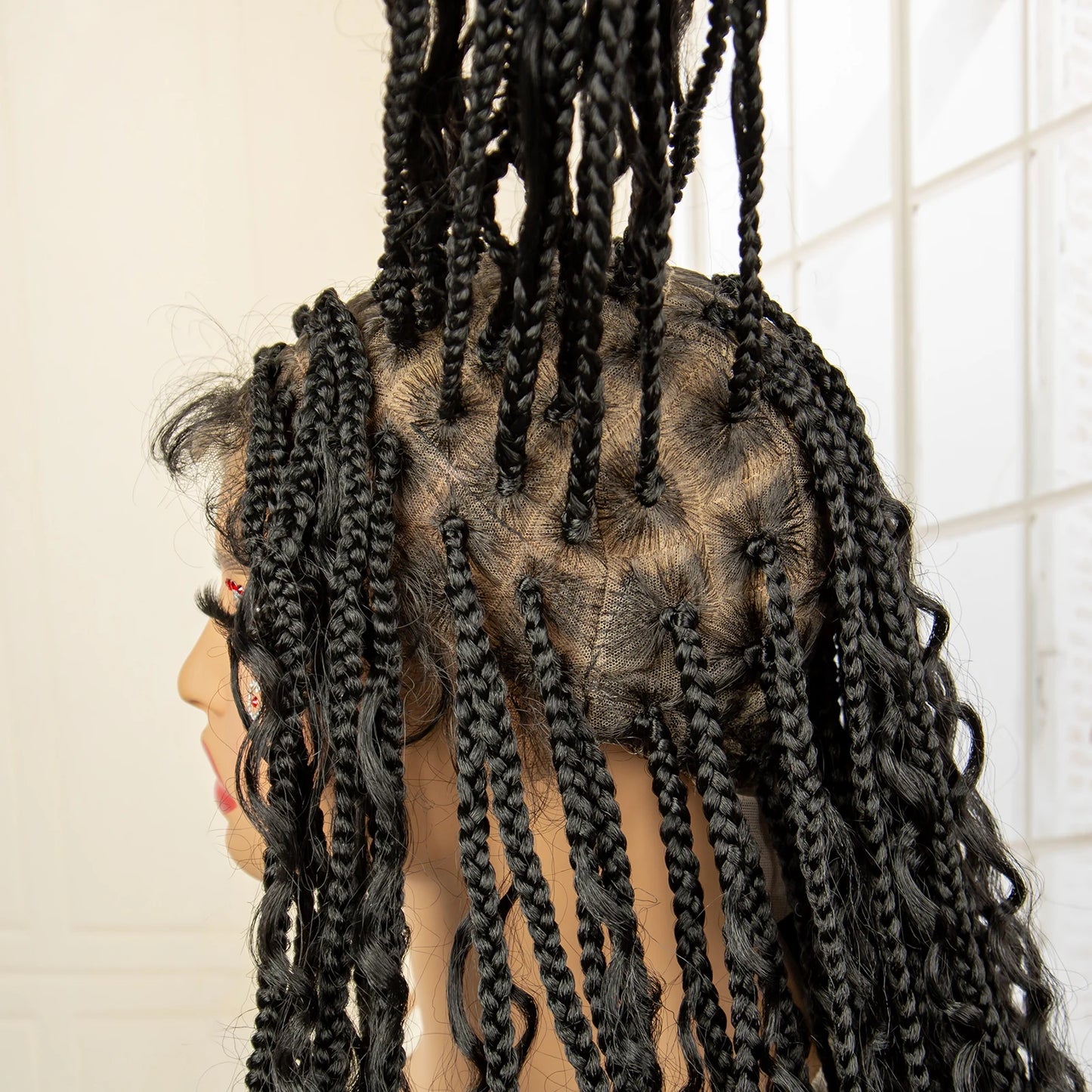 32 Inch Senegalese Twist Braided Wig - Knotless - Full Lace - Synthetic - with Baby Hair