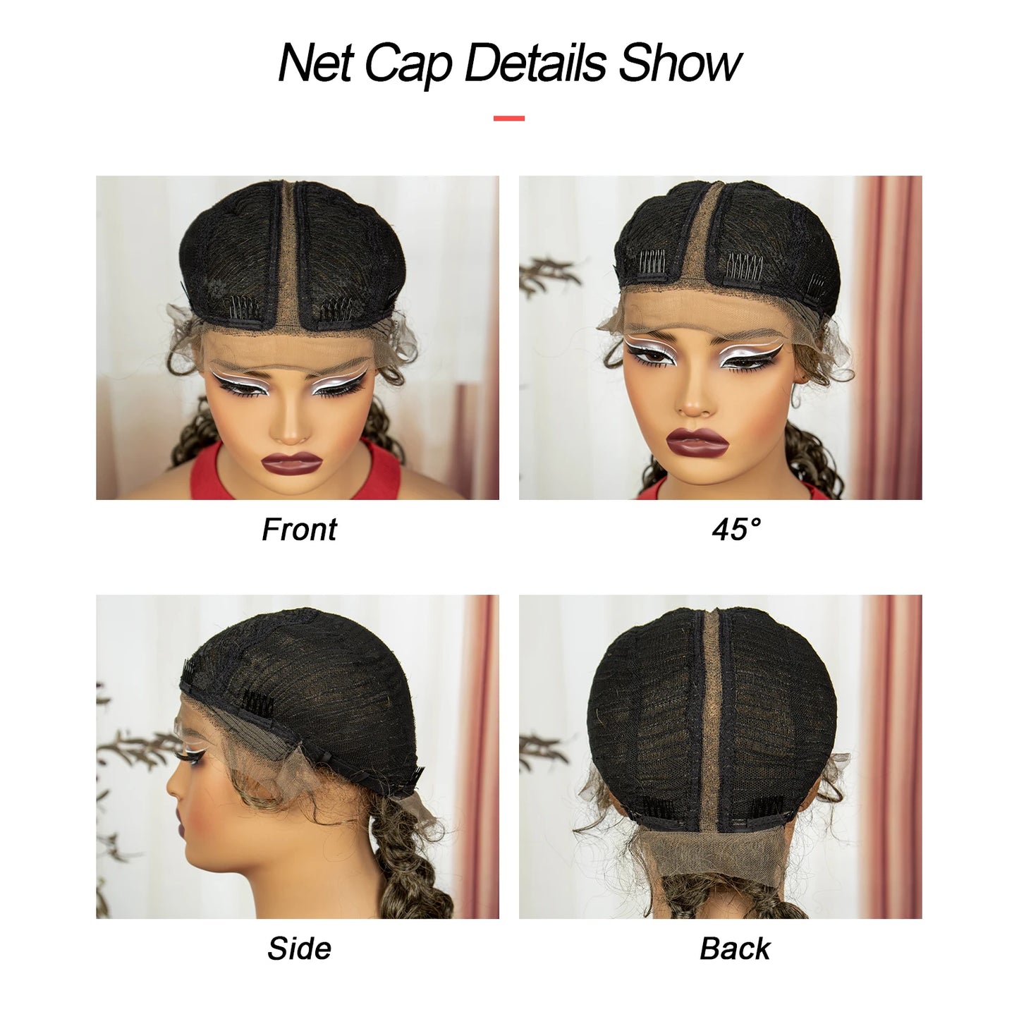 Curly Cornrow Twist Braids Wig | 13x1 T Part Lace | Water Wave | Black Women Luxegan