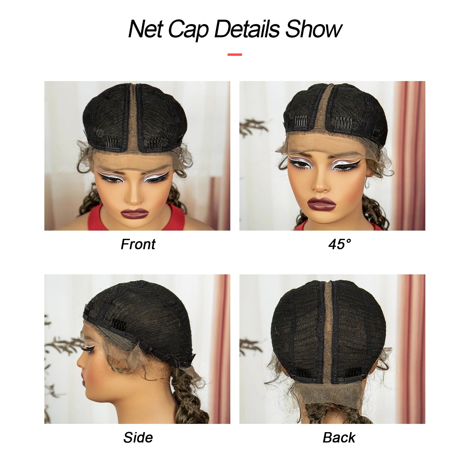 Curly Cornrow Twist Braids Wig | 13x1 T Part Lace | Water Wave | Black Women Luxegan