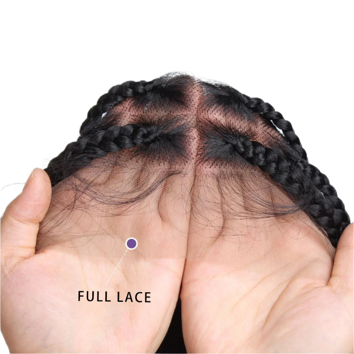 14" Knotless Box Braids Wig | Full Lace | Glueless | Medium Braids | Piano Color | Black Women