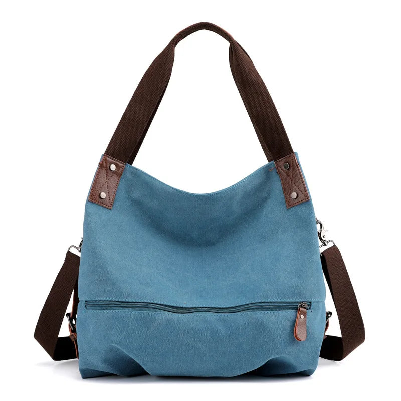 Canvas Square Shoulder Bag | Soft Versatile Spring/Summer Messenger Luxegan