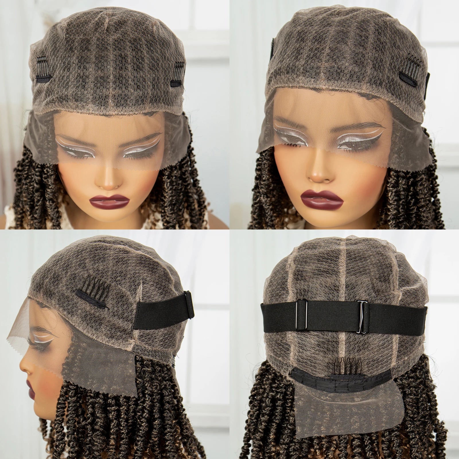 14" Full Lace Twisted Braids Wig with Baby Hair | Natural Looking Synthetic Lace Frontal Braided Wig for Black Women Luxegan