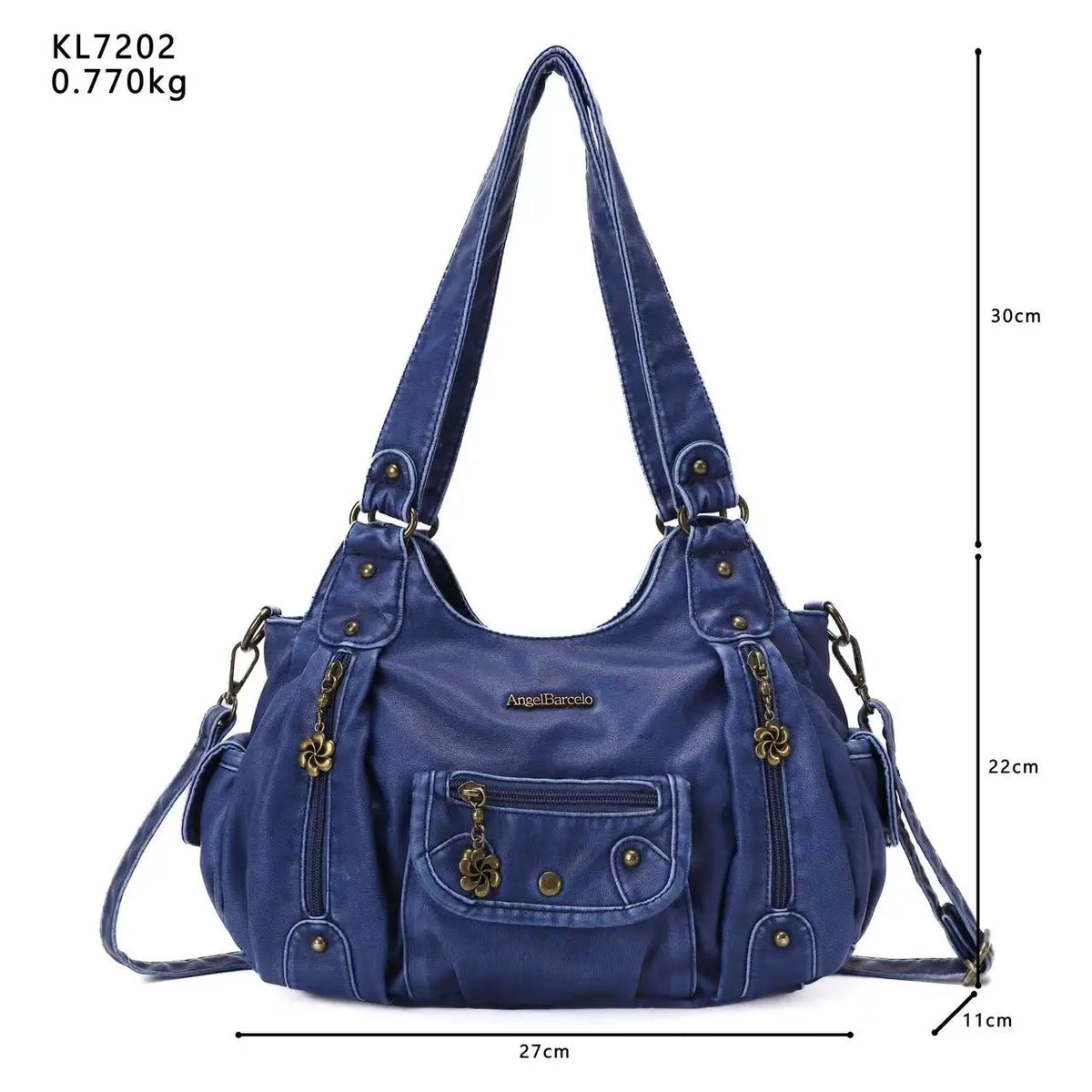 Fashion Women's PU Leather Top-Handle Handbag | Soft Satchel Shoulder Bag & Crossbody Purse (Female Hᴏbos Style) Luxegan