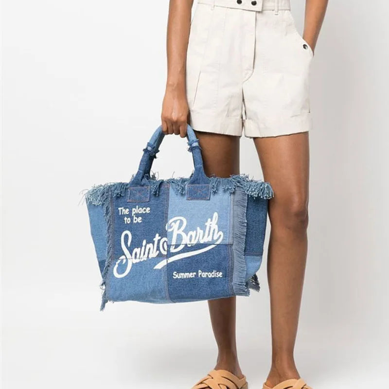 New Large Capacity Leisure Travel Bag | Handmade Canvas Tote with Tassel & Zipper Luxegan