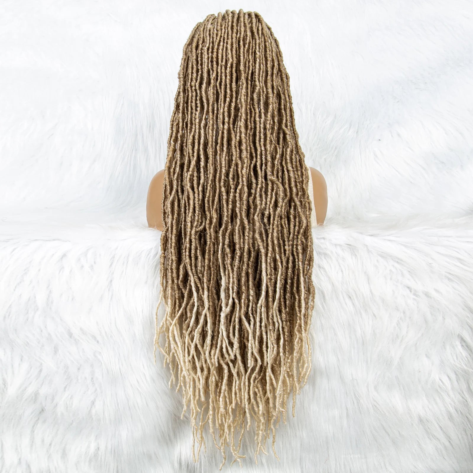 KIMA 36" Colorful Dreadlocks Braids Wig | Full Lace Front & Baby Hair Luxegan