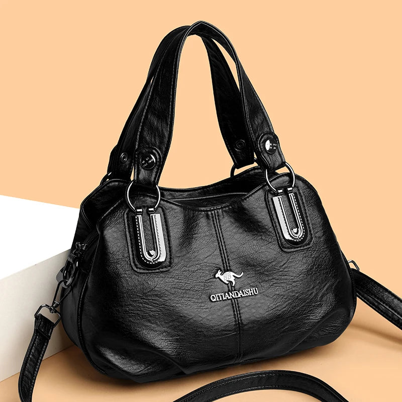 Luxury Handbags 3 Layers | Large Capacity Designer Handbags & Soft Leather Ladies Shoulder Crossbody Bag for Women (Sac) Luxegan