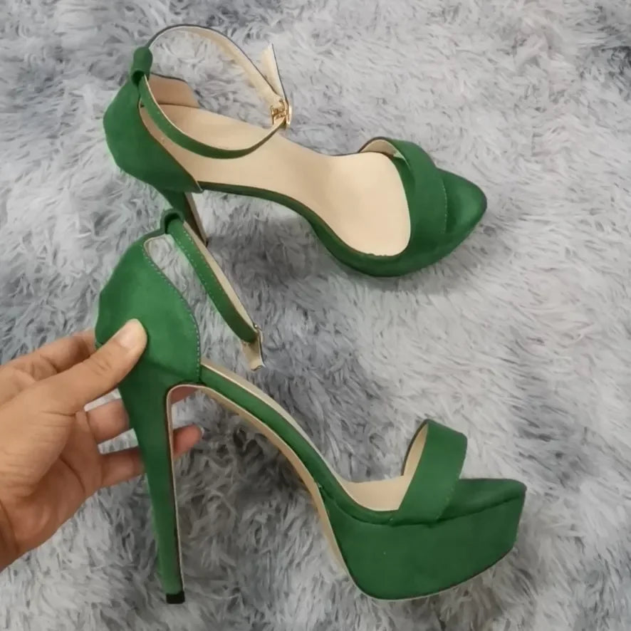 14cm Super Flash Platform Sandals | Sophisticated Red Patent Leather Open Toe | Elegant "Nightclub" Ankle Strap High Heels | "Dignified" Plus Size 44 Party & Wedding Shoes for Radiant Versatile Styling Luxegan