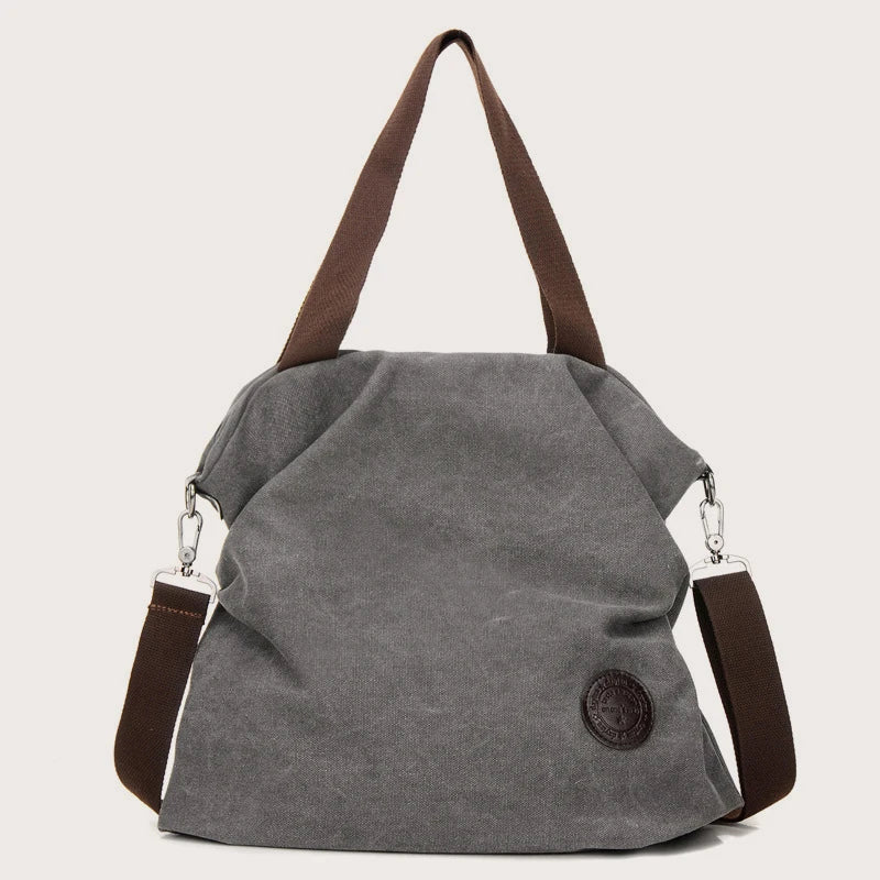 Canvas Large Capacity Tote | Casual Shoulder & Messenger Bag Luxegan