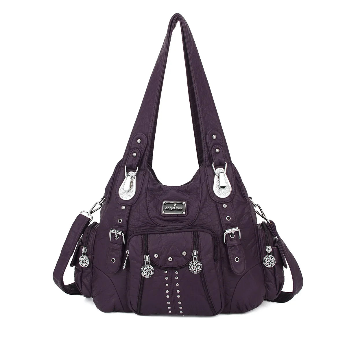 Women’s Soft PU Leather Dumpling Bag | Trendy "Bun" Style Hobo Shoulder Purse | Mid-Size Casual Crossbody for Daily Matching Luxegan