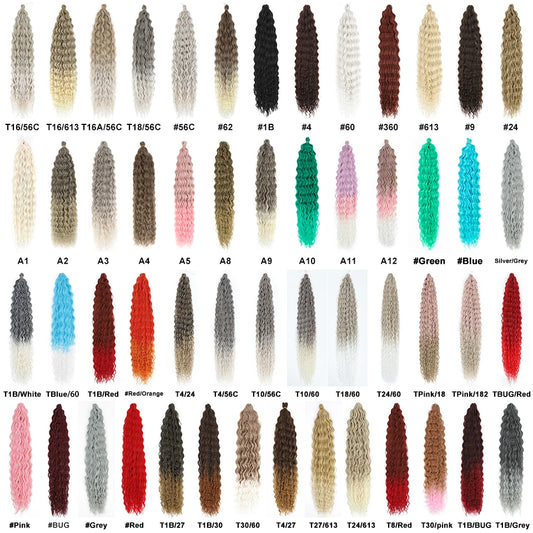 Water Wave Synthetic Crochet Hair | 22–30 Inch