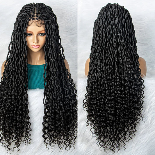 Goddess Box Braids Wig | Curly Ends | Full Lace | Crochet Hair | Black Women Luxegan