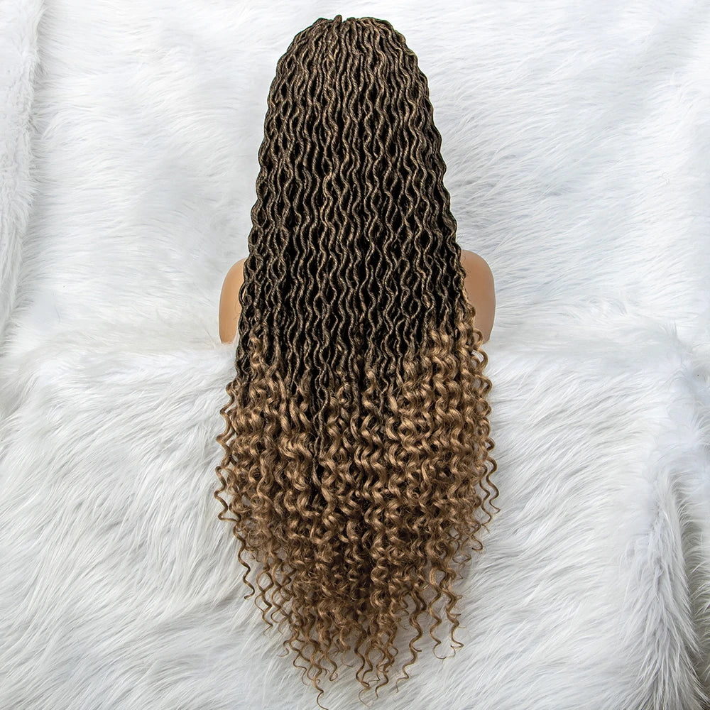 Goddess Box Braids Wig | Curly Ends | Full Lace | Crochet Hair | Black Women Luxegan