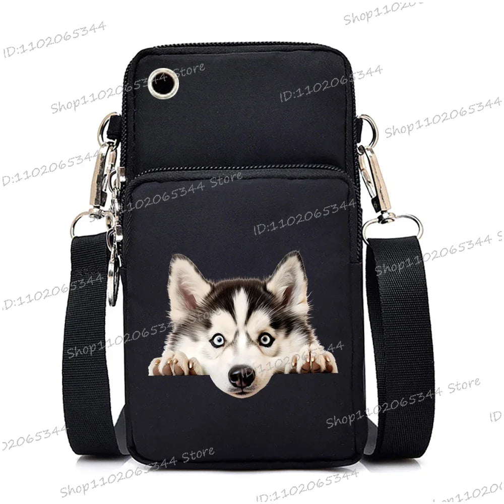 3D Dog Print Mini Bag | Unisex Crossbody & Shoulder Purse Luxegan