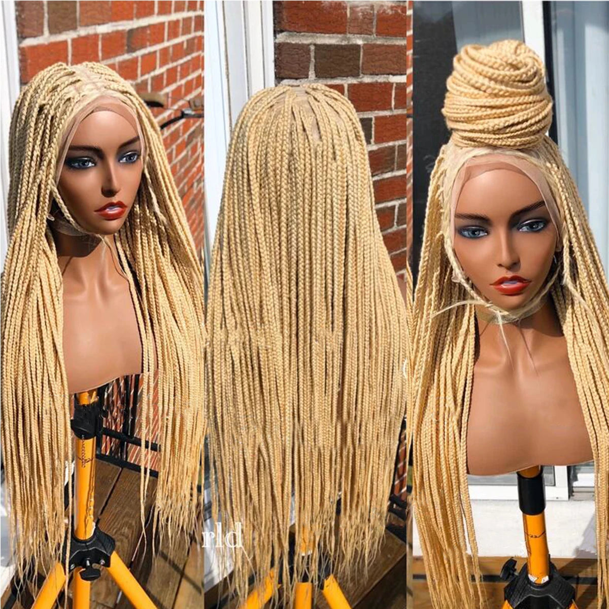 Ready-to-Ship 28" Center Part Box Braids Wig | 13x4 Lace Front | Middle Part | Kanekalon