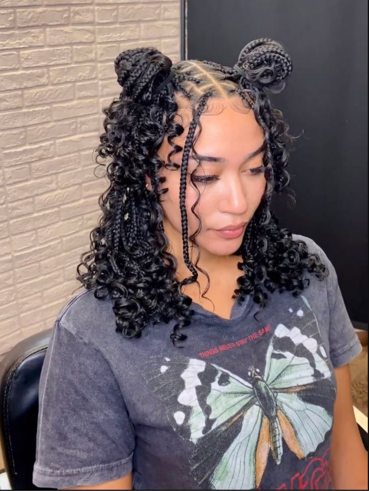 12" Boho Braided Bob Wig | 360 Lace Braided Wig | Knotless Braids | Curly Goddess Box Braid Wig