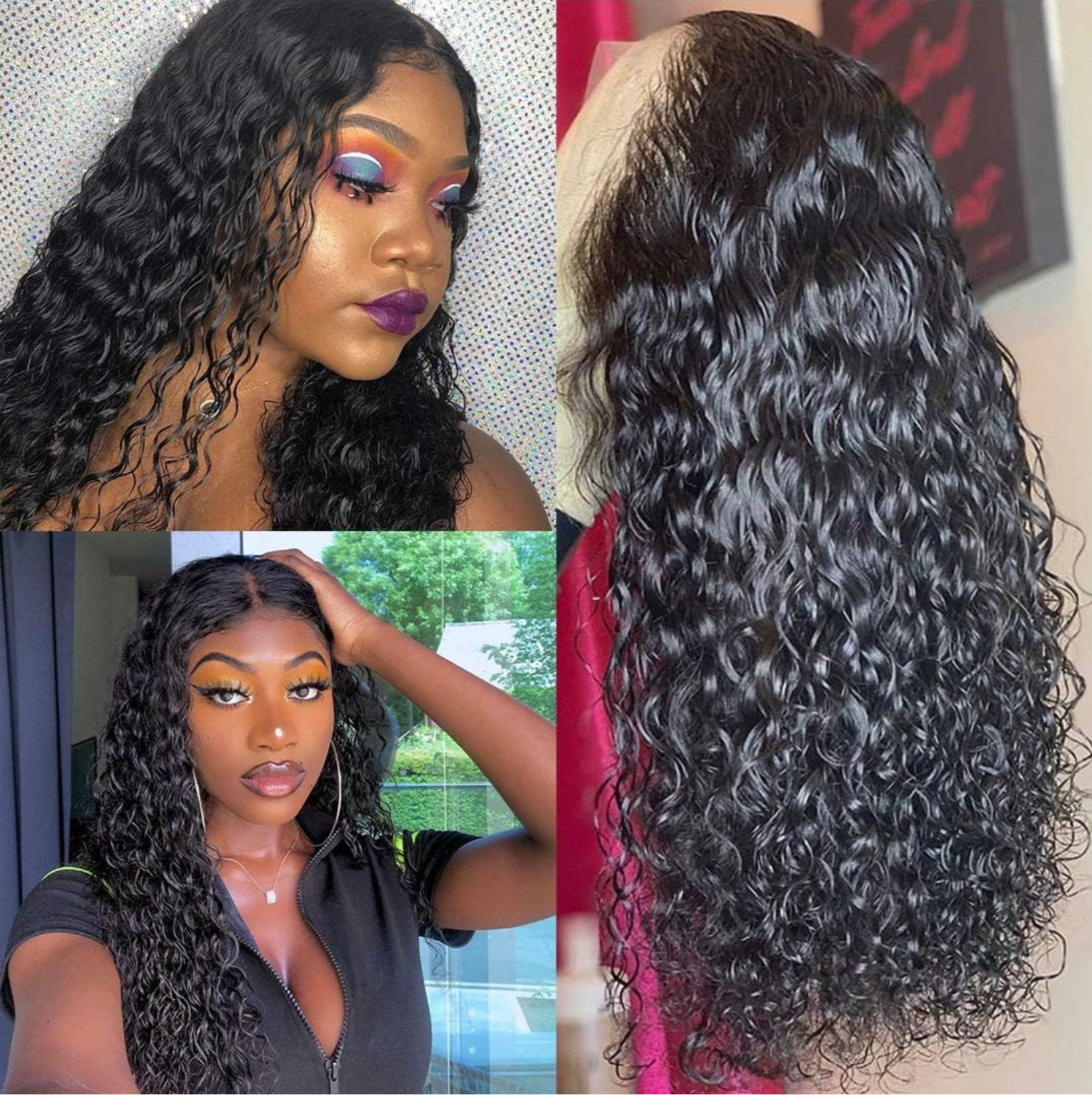 13x4 HD Lace Front Water Wave Wig | Long | 360 Lace Frontal | Brazilian Virgin Hair Luxegan