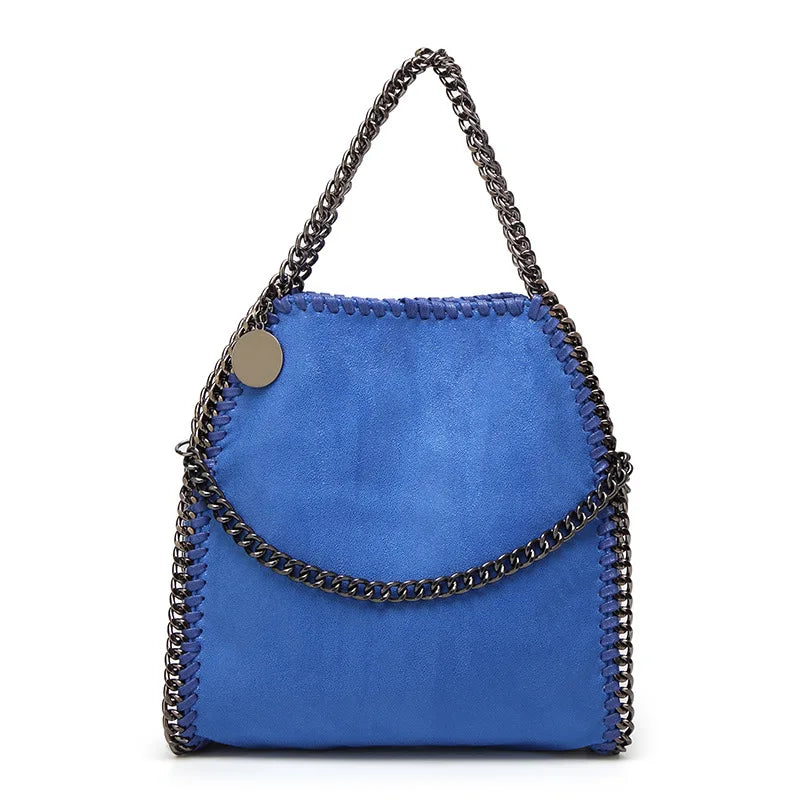 PU Leather Solid Bucket Bag | Soft Fashion Luxury Designer Chain Crossbody Luxegan