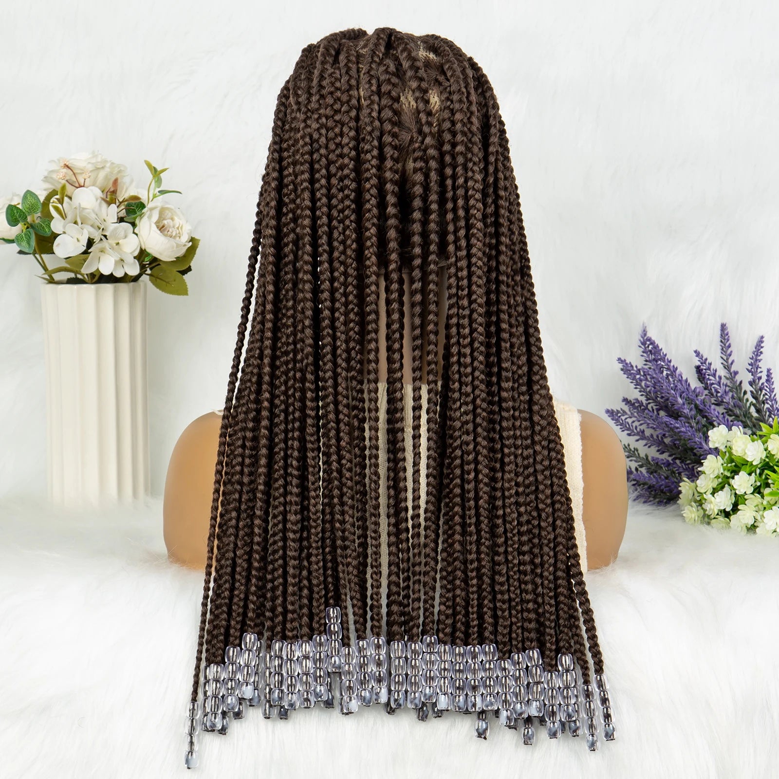 Full Lace Knotless Box Braids Wig | Pre-Plucked Baby Hair | Goddess Braids Luxegan