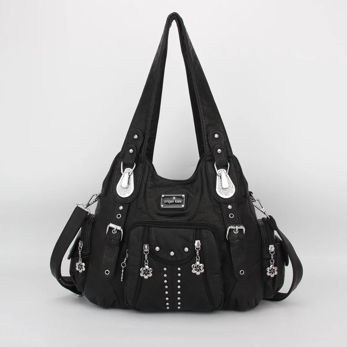 PU Leather Solid Hobo Bag | Soft Casual Big-Capacity Shoulder & Crossbody Satchel Luxegan