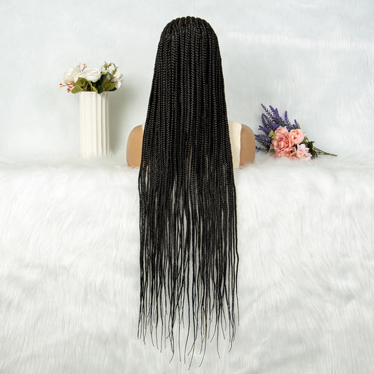 Full Lace Cornrow Box Braids Wig | Versatile Braided Styles with Baby Hair Luxegan