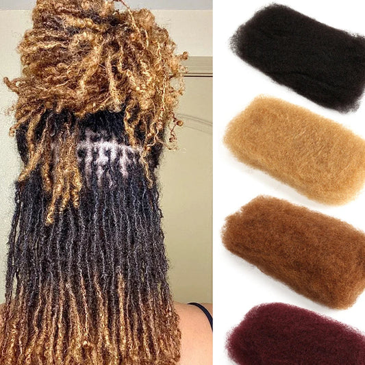 Afro Kinky Bulk Human Hair | 100% Remy Curly Braiding Hair for Dreadlocks & Braids 10"–22" - view 2