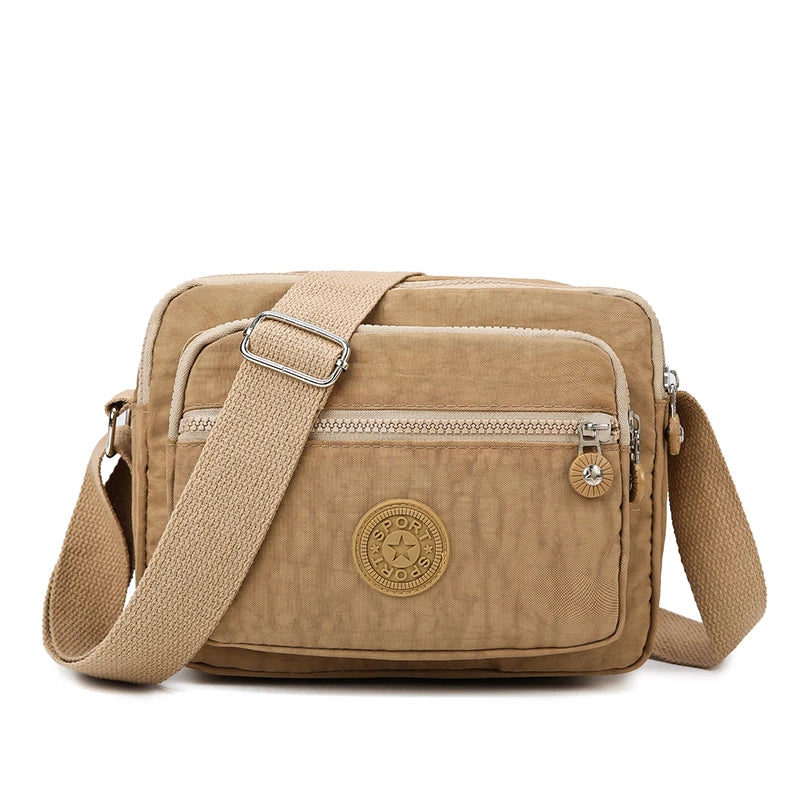 Multifunctional Nylon Shoulder Bag | Casual Fold-Over Crossbody for Work & Daily Life Luxegan