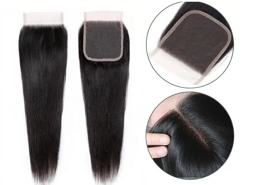 Transparent 13x4 Lace Frontal Wig | Deep Part Straight Human Hair | Pre-Plucked & Bleached Knots Luxegan