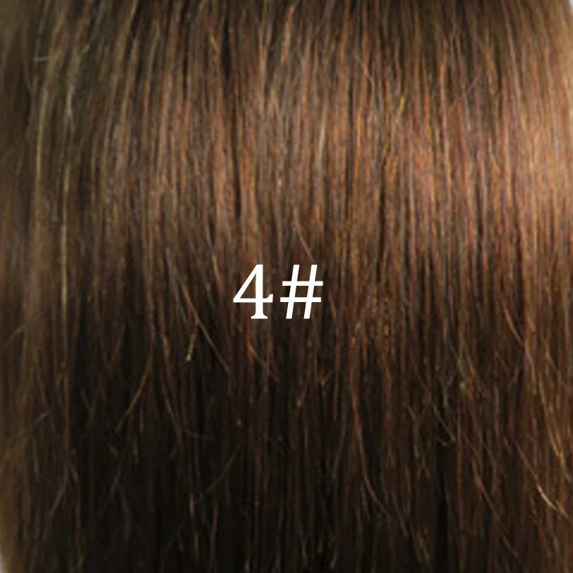 Silk Top Full Lace Human Hair Wig | Sophisticated 5x4.5 Silk Base Straight Hair | Elegant "Brazilian Remy" 18–24 Inch Length | "Dignified" Pre-Plucked Wig with Fringe for Radiant Versatile Styling Luxegan