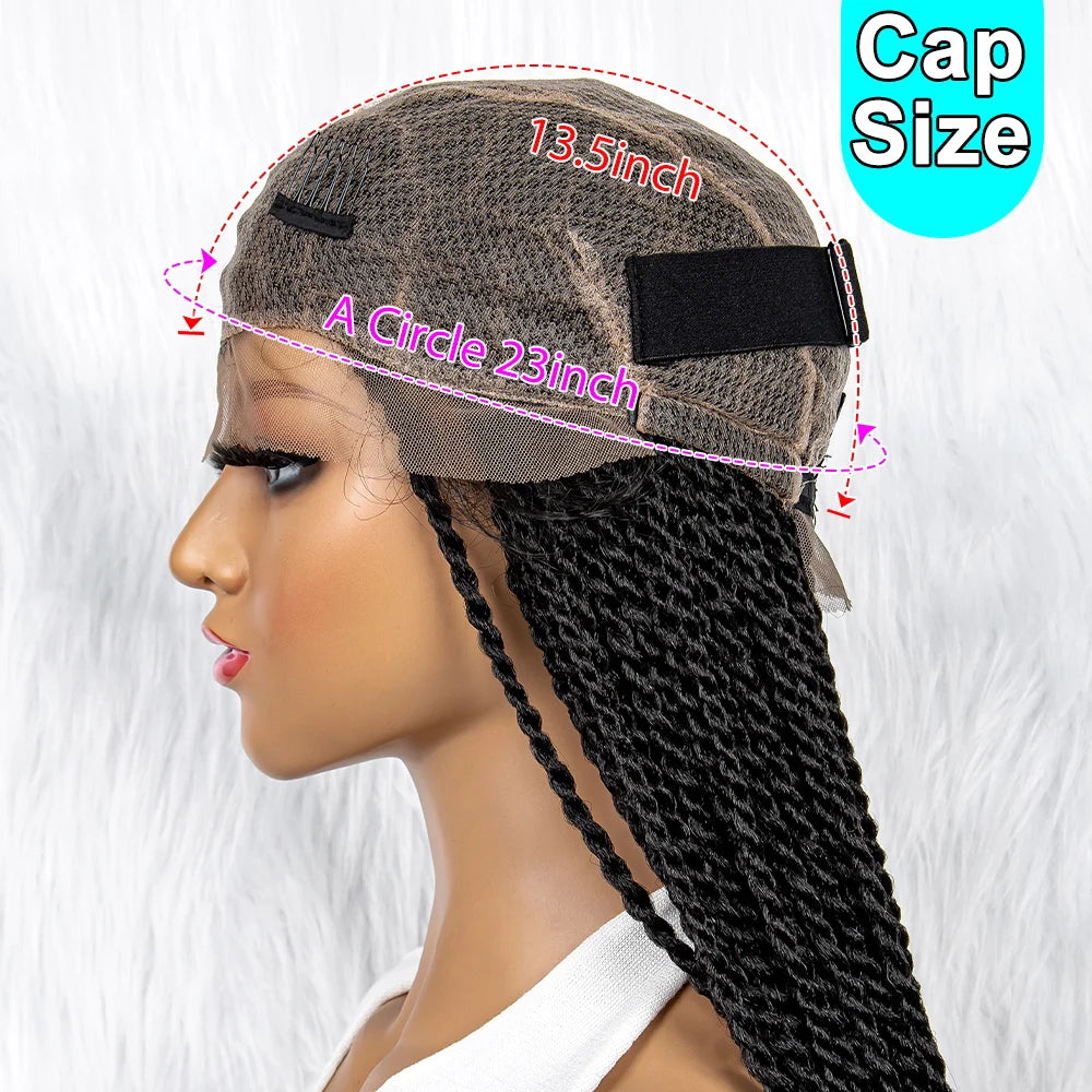 Full Lace Frontal Dreadlocks Wig | Twisted Hair & Baby Hair Luxegan
